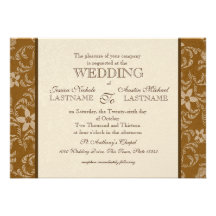 Vintage Western Style Wedding Personalized Invitation