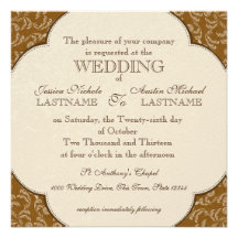 Vintage Western Style Wedding Invitations