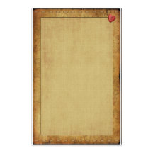 Vintage Whimsy Heart Personalized Stationery