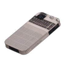 Vintage White And Brown Metal Radio Case-Mate iPhone 4 Covers