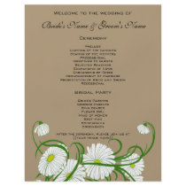 Vintage White Gerber Daisy Flowers Wedding Set Custom Flyer