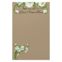 Vintage White Gerber Daisy Flowers Wedding Set Customized Stationery