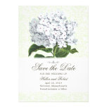Vintage White Hydrangea Save The Date Personalized Invite