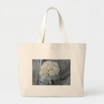 Vintage White Peonies Bridal Bouquet Tote Bag