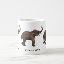 Vintage Wild Animals, Asian Elephant, Good Luck Coffee Mug