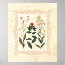 Vintage Wild Flowers Feminine Boudoir Print