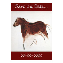 Vintage Wild Horse Cave Painting Invitations invitations