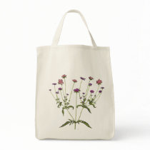 Vintage Wildflower Organic Grocery Tote Bag
