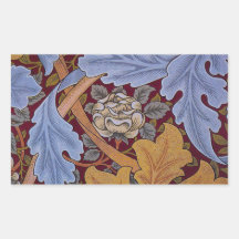 Vintage William Morris Acanthus Design Rectangle Sticker