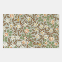 Vintage William Morris Clover Floral design Sticker