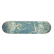 Vintage William Morris Tulip Floral Design Skate Board