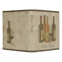 Vintage Wine Bottles Recipe Binder