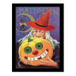 Vintage Witch Halloween Postcard