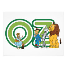 Vintage Wizard of Oz Characters and Letters Personalized Announcements