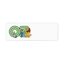 Vintage Wizard of Oz Characters and Letters Return Address Label