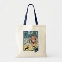 Vintage Wizard of Oz Characters Yellow Brick Road Canvas Bags