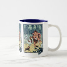 Vintage Wizard of Oz Characters Yellow Brick Road Coffee Mugs