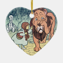 Vintage Wizard of Oz Characters Yellow Brick Road Christmas Tree Ornament