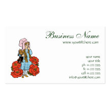 Vintage Wizard of Oz, Dorothy, Red Poppy Flowers Business Card Template