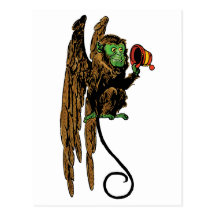 Vintage Wizard of Oz; Evil Flying Monkey Hat Post Card