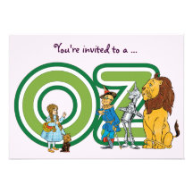 Vintage Wizard of Oz Girl Birthday Invitation