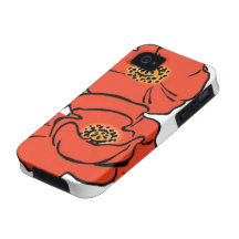 Vintage Wizard of Oz Red Poppies in Bloom Spring iPhone 4/4S Case