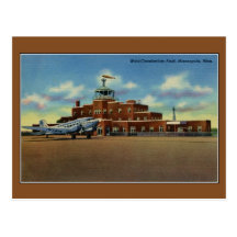 Vintage Wold-Chamberlain airport Minneapolis Postcards
