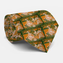 Vintage Woman Cycling with Cupid Neck Tie