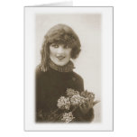 Vintage Woman Portrait Bonne Annee cards