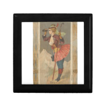 Vintage Woman Tourist Gift Box