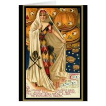 Vintage Woman with Cape Greeting Cards