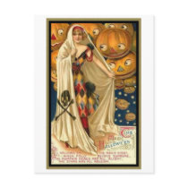 Vintage Woman with Cape Post Card
