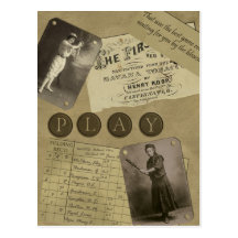 Vintage Women's Baseball Postcard