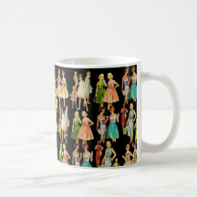 Vintage Women's Fashion Coffee Mugs