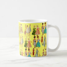 Vintage Women's Fashion Coffee Mugs