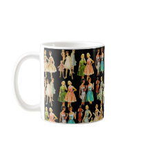 Vintage Women's Fashion Coffee Mugs