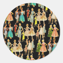 Vintage Women's Fashion Sticker