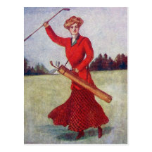 Vintage Women's Golf Fashion 1910s Postcards