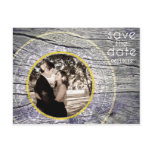 Vintage Wood - Custom Save the Date - White + Gold postcards