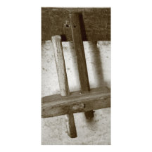 Vintage woodworking tool photo card