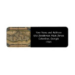 Vintage World Map Atlas Historical Design Return Address Label