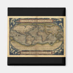 Vintage World Map Atlas Historical Design Fridge Magnets