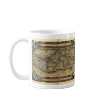 Vintage World Map Atlas Historical Design Mug