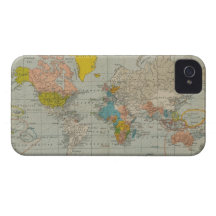 Vintage World Map iPhone 4 Cases