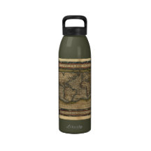 Vintage World Map Reusable Water Bottle