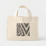Vintage Worn Hazard Stripes Textured Bag
