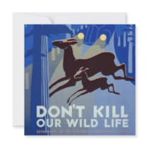 Vintage WPA Wildlife Conservation Poster