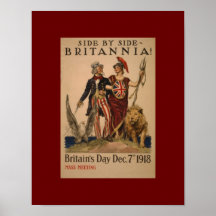 Vintage WW1Brittania Poster