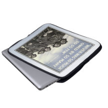 Vintage WW2 Churchill Quote Military Vets Computer Sleeve