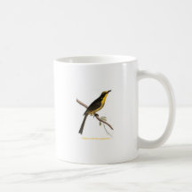 Vintage Yellow tuft Honeysucker Bird Mug